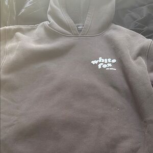 White Fox Black Sweatshirt